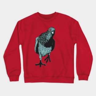 Curious Red-eyed Pigeon Crewneck Sweatshirt